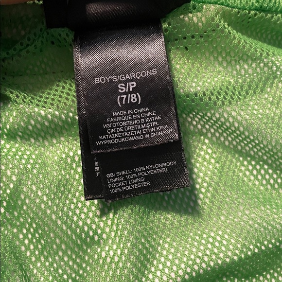 The North Face Black Rain Jacket Raincoat Boys HyVent size small 7/8 - Picture 5 of 6